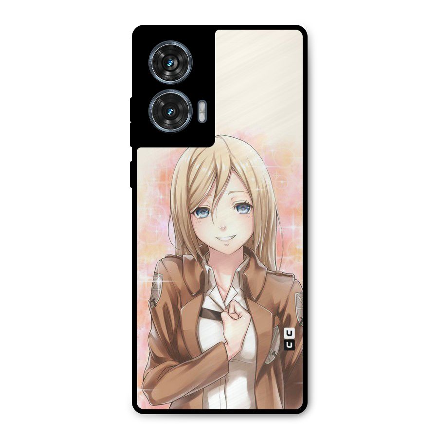 Cute Girl Art Metal Back Case for Motorola Edge 50 Fusion