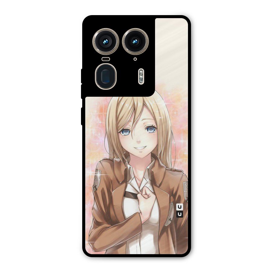 Cute Girl Art Metal Back Case for Motorola Edge 50 Ultra