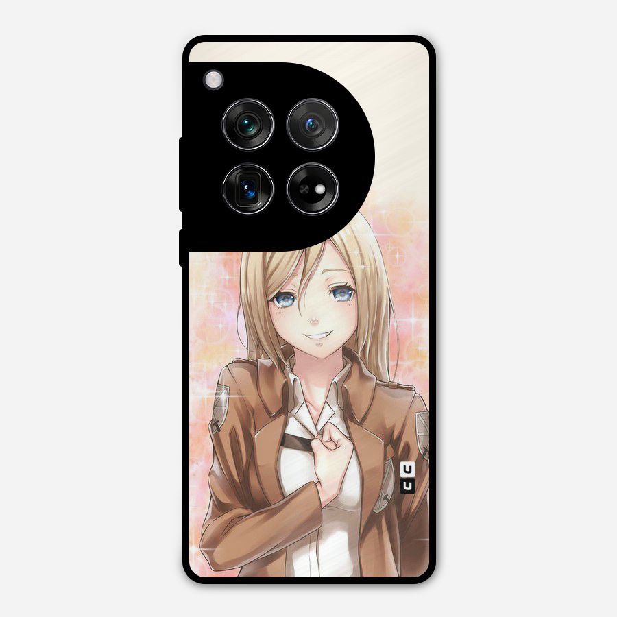 Cute Girl Art Metal Back Case for OnePlus 12