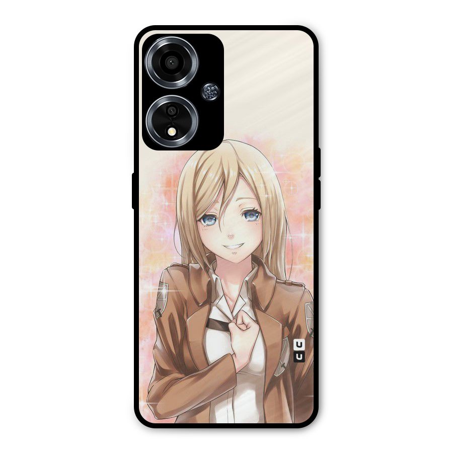 Cute Girl Art Metal Back Case for Oppo A59