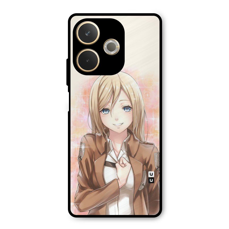 Cute Girl Art Metal Back Case for Oppo A5 Pro
