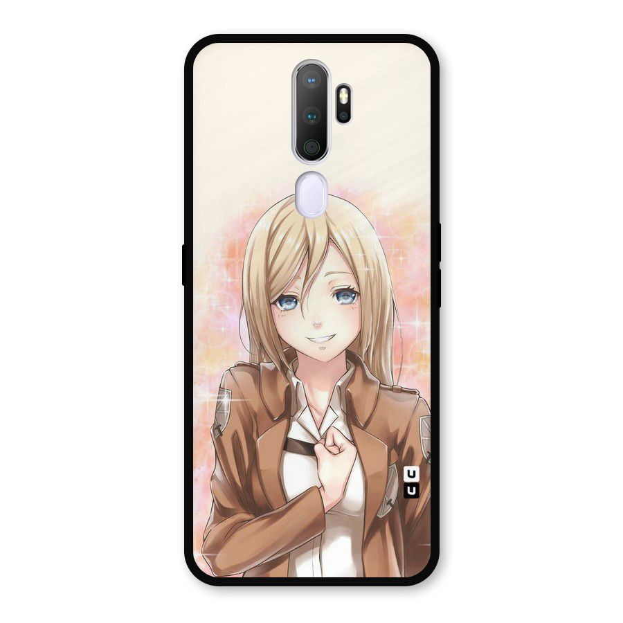 Cute Girl Art Metal Back Case for Oppo A9 (2020)