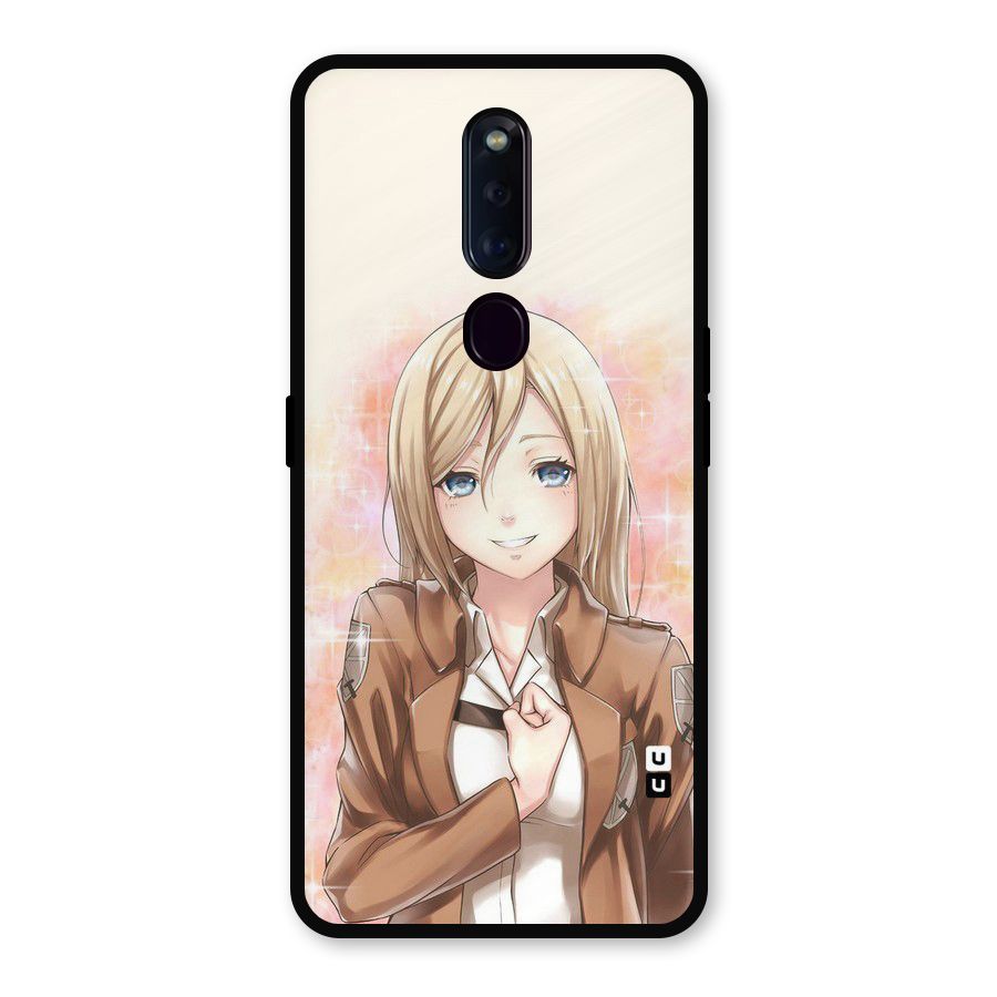 Cute Girl Art Metal Back Case for Oppo F11 Pro