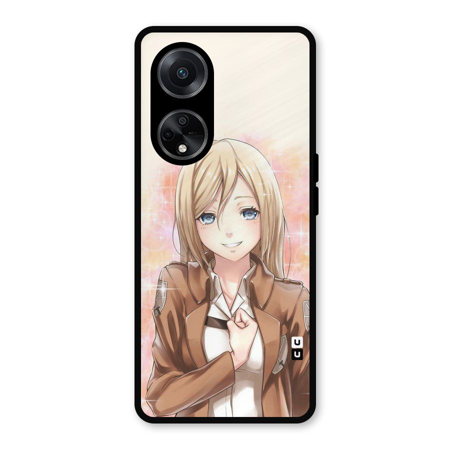 Cute Girl Art Metal Back Case for Oppo F23