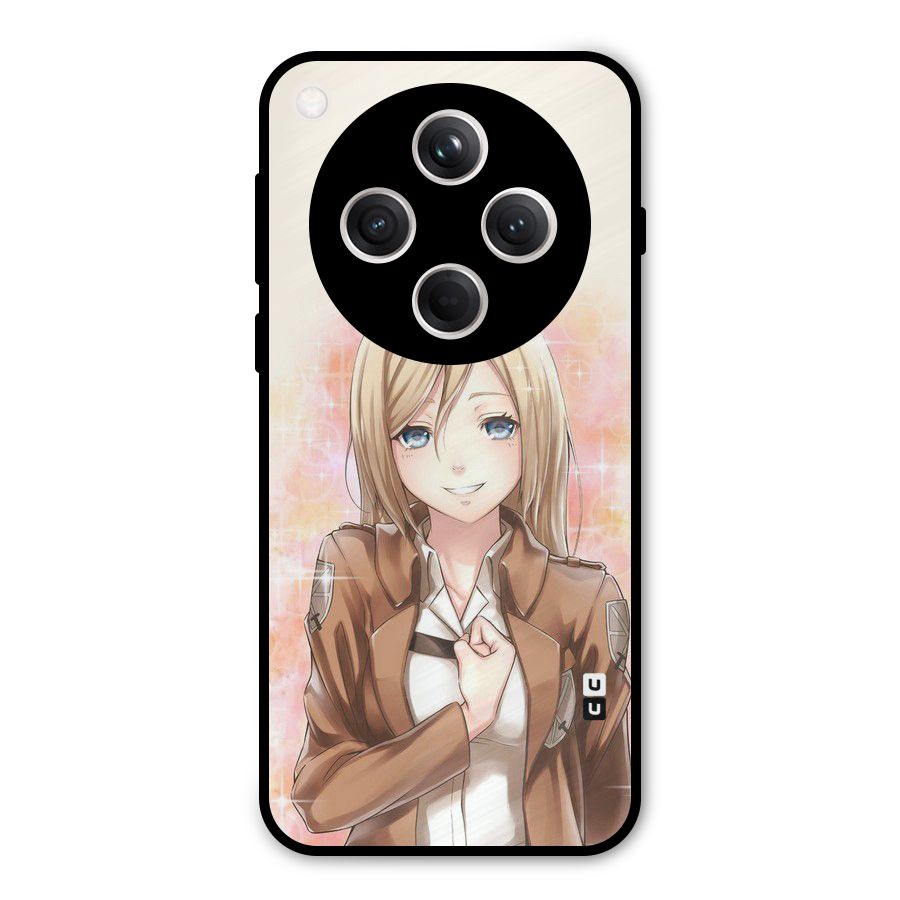 Cute Girl Art Metal Back Case for Oppo Find X8