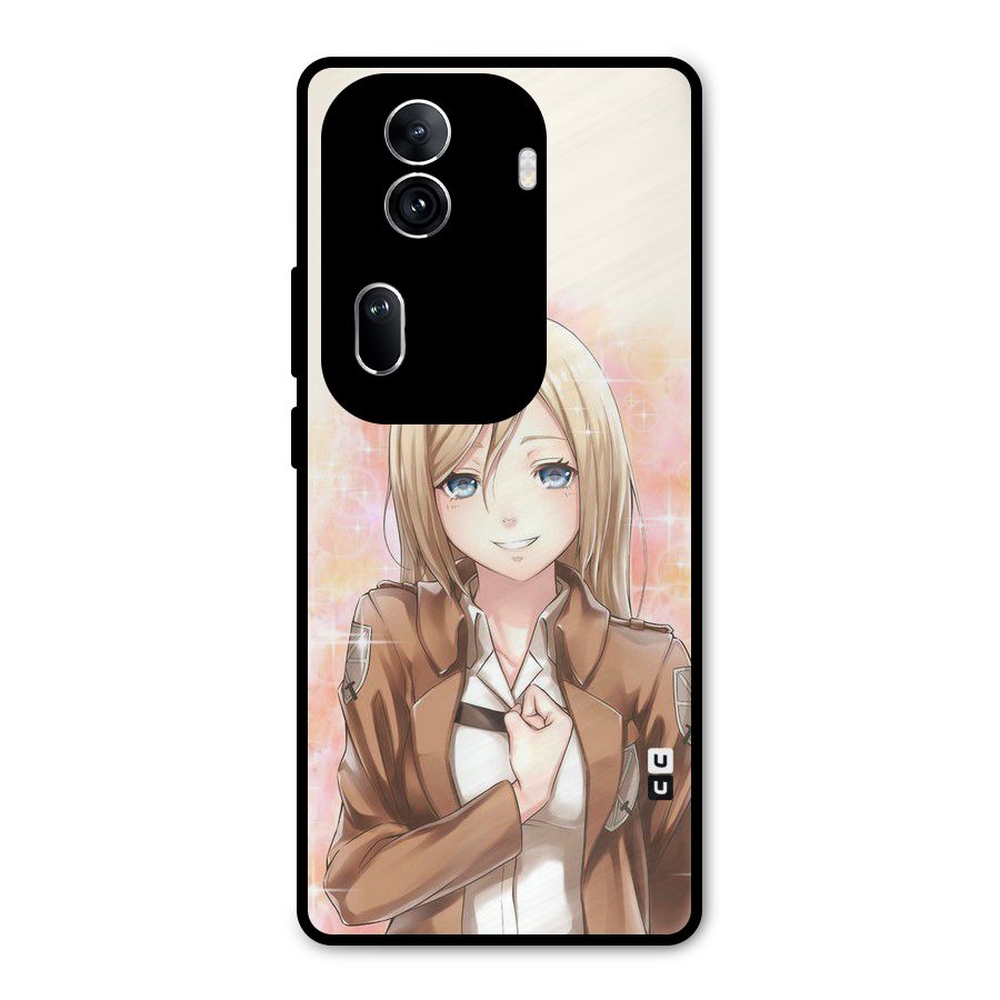 Cute Girl Art Metal Back Case for Oppo Reno11 Pro 5G