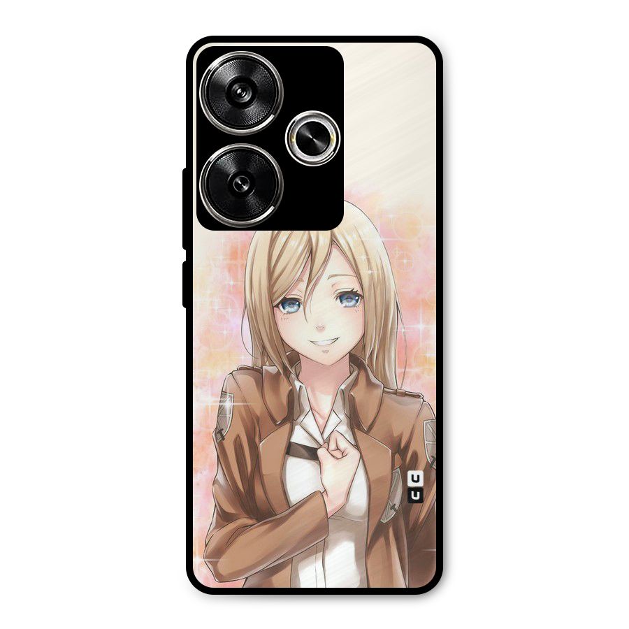 Cute Girl Art Metal Back Case for Poco F6