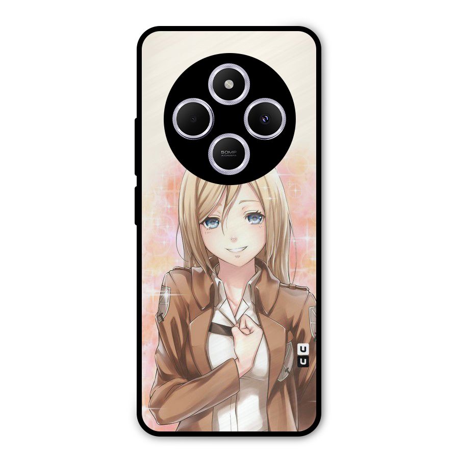 Cute Girl Art Metal Back Case for Poco M7
