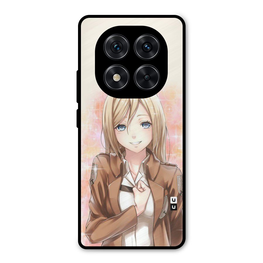Cute Girl Art Metal Back Case for Poco X7