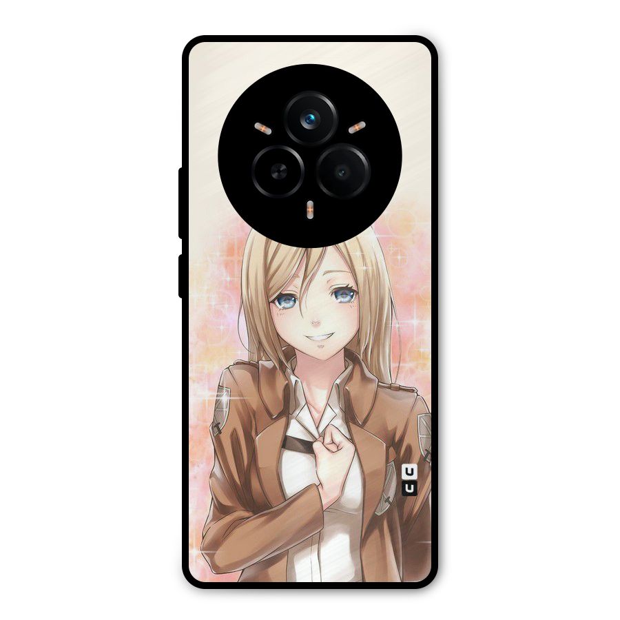 Cute Girl Art Metal Back Case for Realme 14 Pro