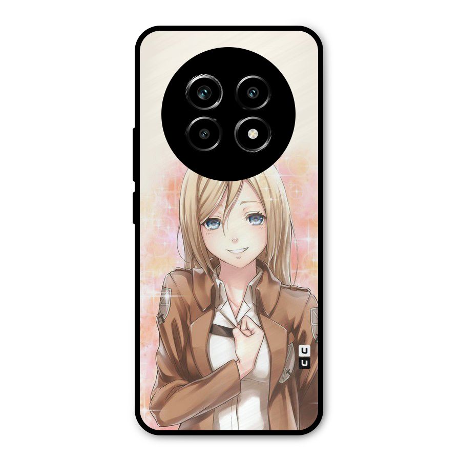 Cute Girl Art Metal Back Case for Realme 14 Pro Lite