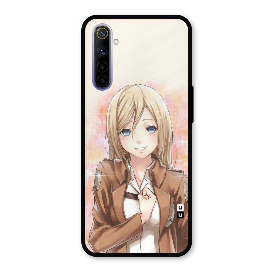 Cute Girl Art Metal Back Case for Realme 6i