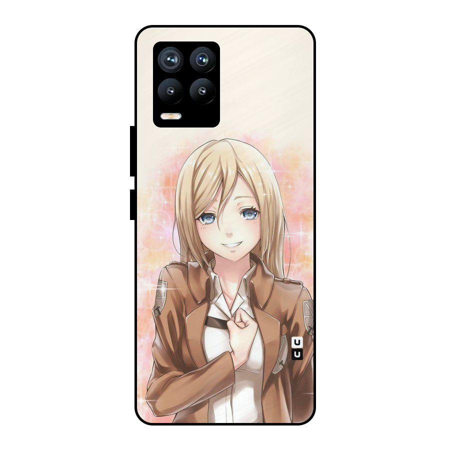 Cute Girl Art Metal Back Case for Realme 8 Pro