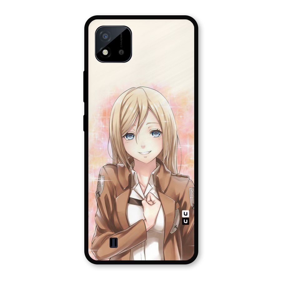 Cute Girl Art Metal Back Case for Realme C11 2021