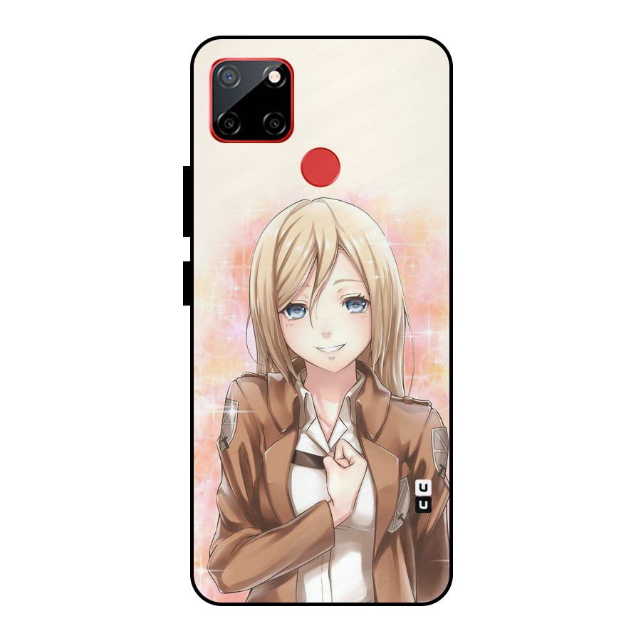 Cute Girl Art Metal Back Case for Realme C12