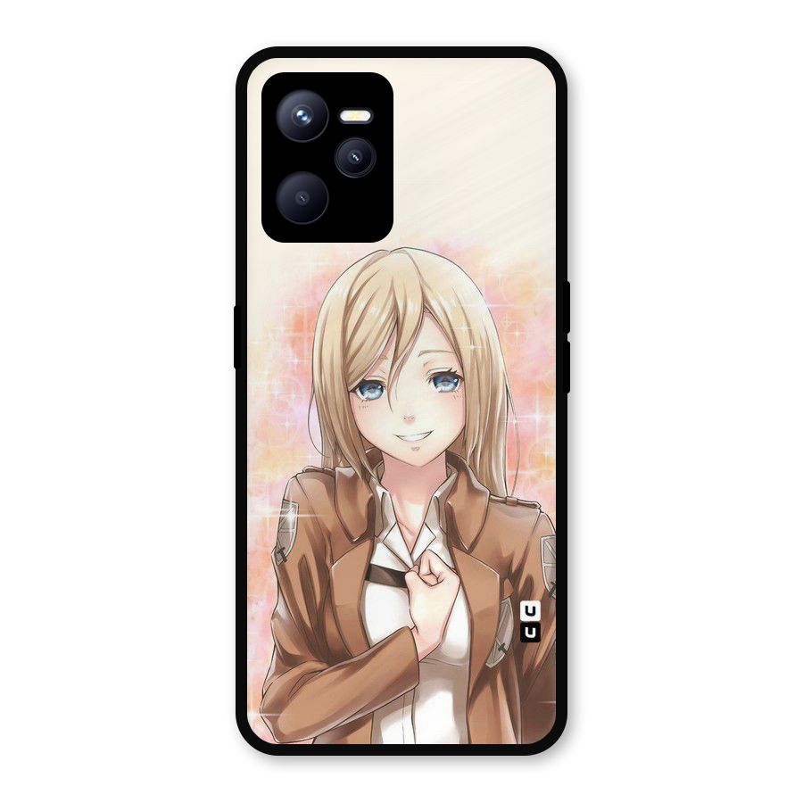 Cute Girl Art Metal Back Case for Realme C35