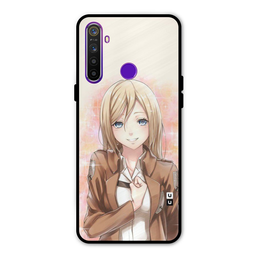 Cute Girl Art Metal Back Case for Realme Narzo 10