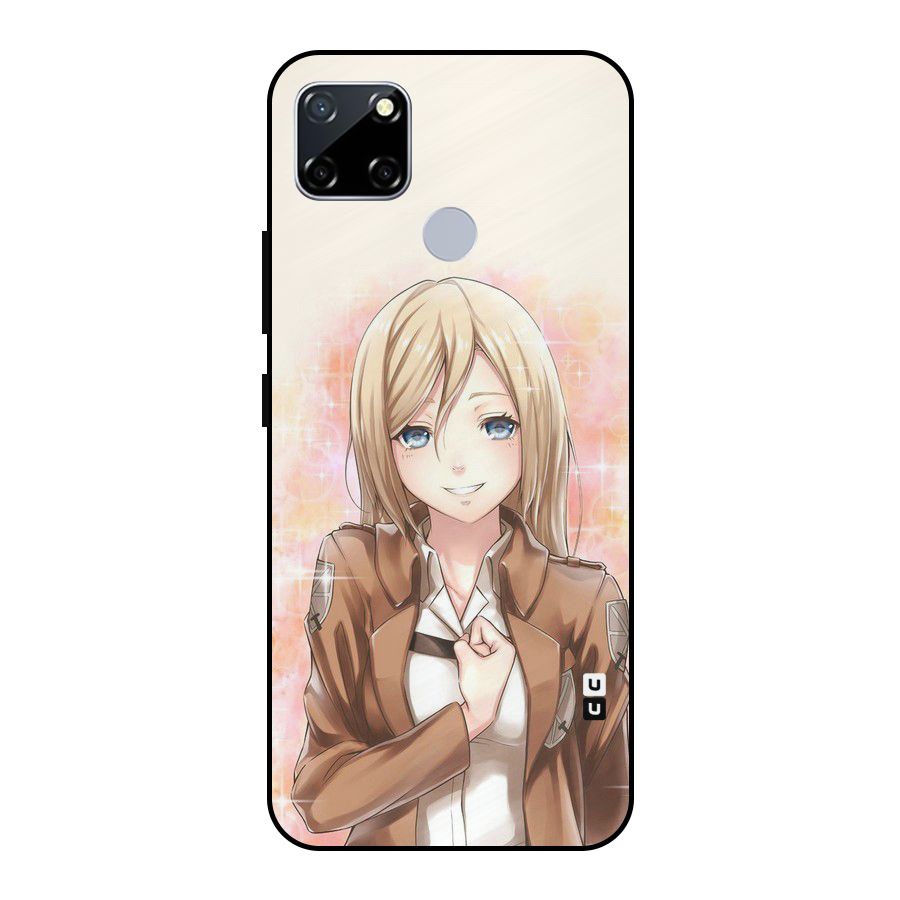 Cute Girl Art Metal Back Case for Realme Narzo 20