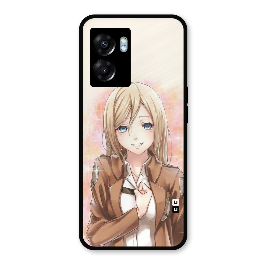 Cute Girl Art Metal Back Case for Realme Narzo 50 5G