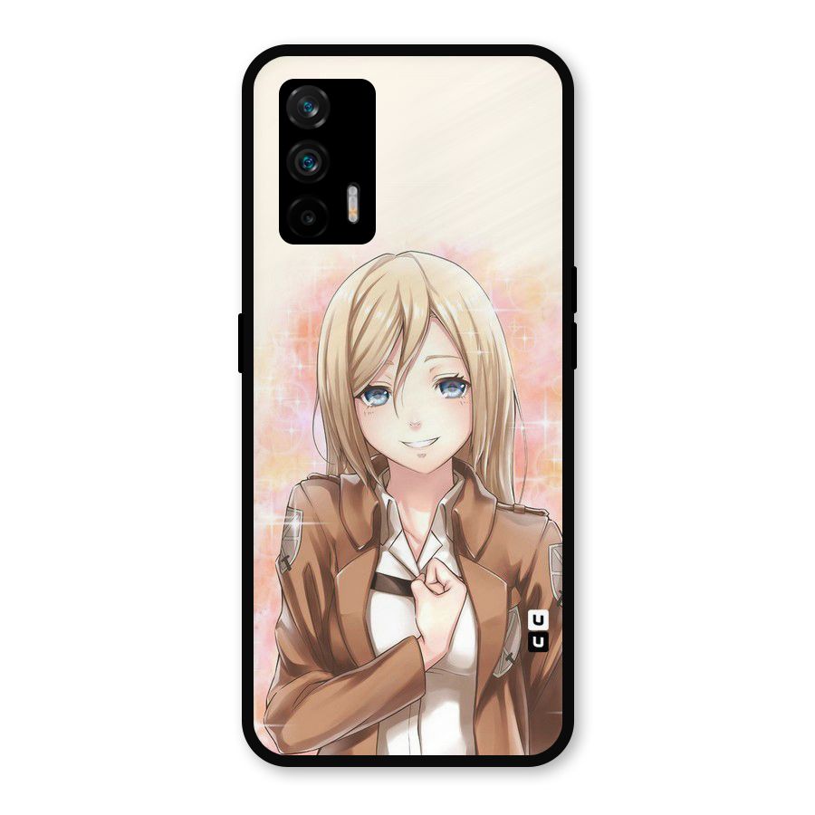 Cute Girl Art Metal Back Case for Realme X7 Max