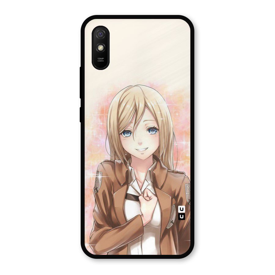 Cute Girl Art Metal Back Case for Redmi 9a