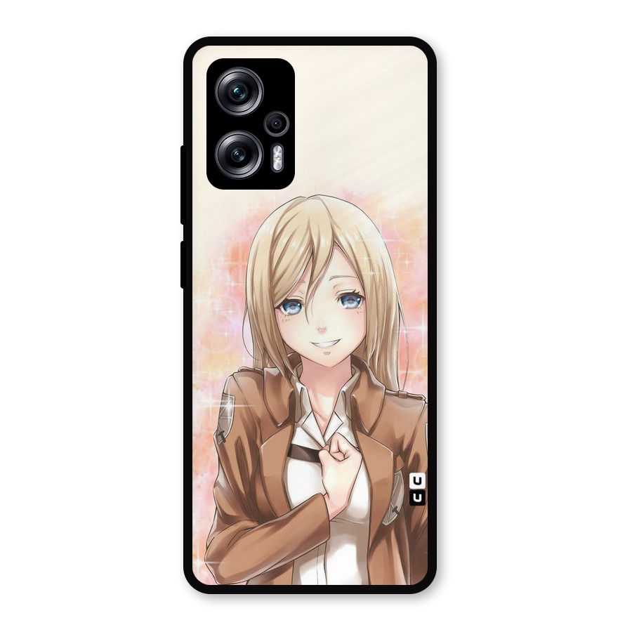 Cute Girl Art Metal Back Case for Redmi K50i