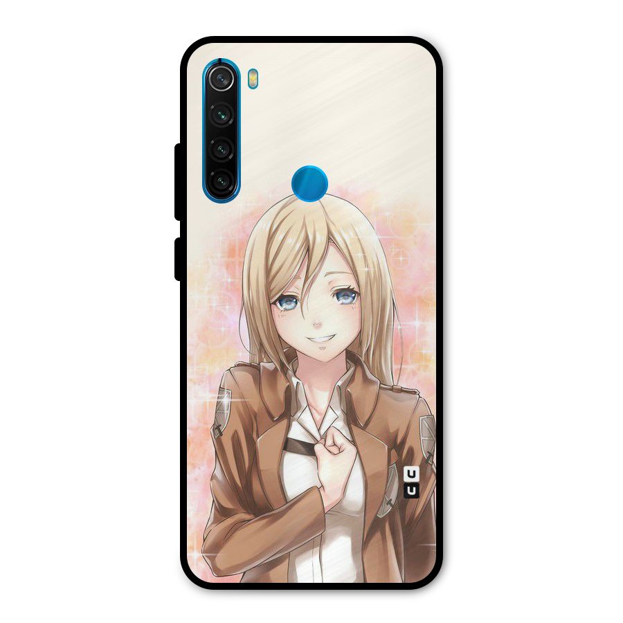 Cute Girl Art Metal Back Case for Redmi Note 8