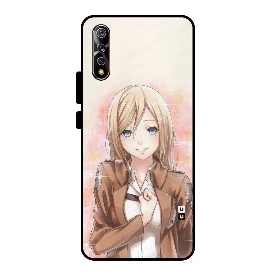 Cute Girl Art Metal Back Case for Vivo S1