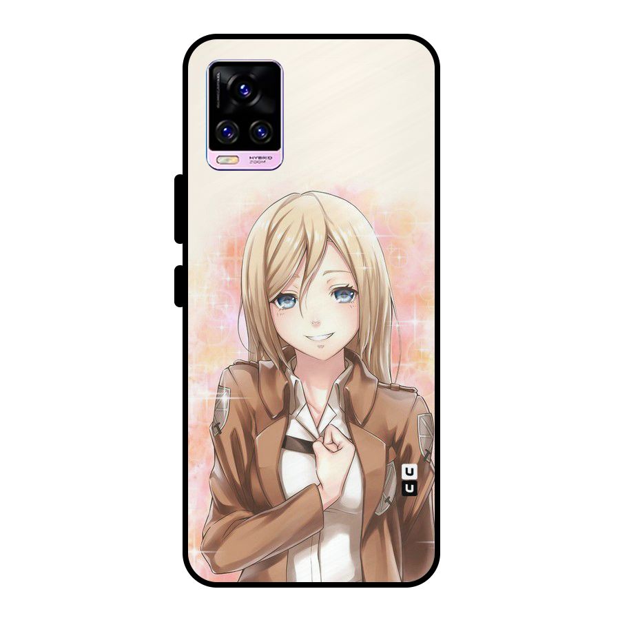 Cute Girl Art Metal Back Case for Vivo V20 Pro