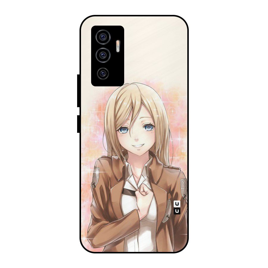 Cute Girl Art Metal Back Case for Vivo V23e