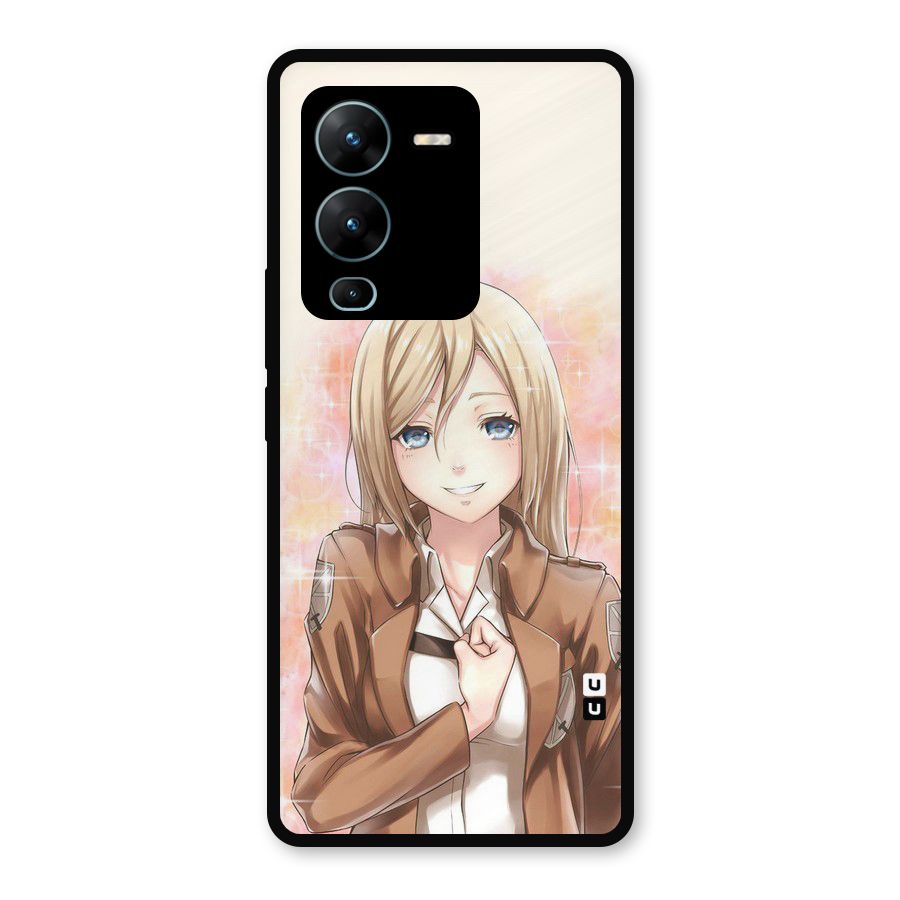 Cute Girl Art Metal Back Case for Vivo V25 Pro