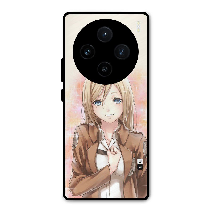 Cute Girl Art Metal Back Case for Vivo X100