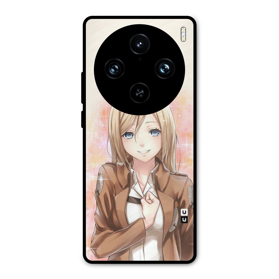 Cute Girl Art Metal Back Case for Vivo X100 Pro