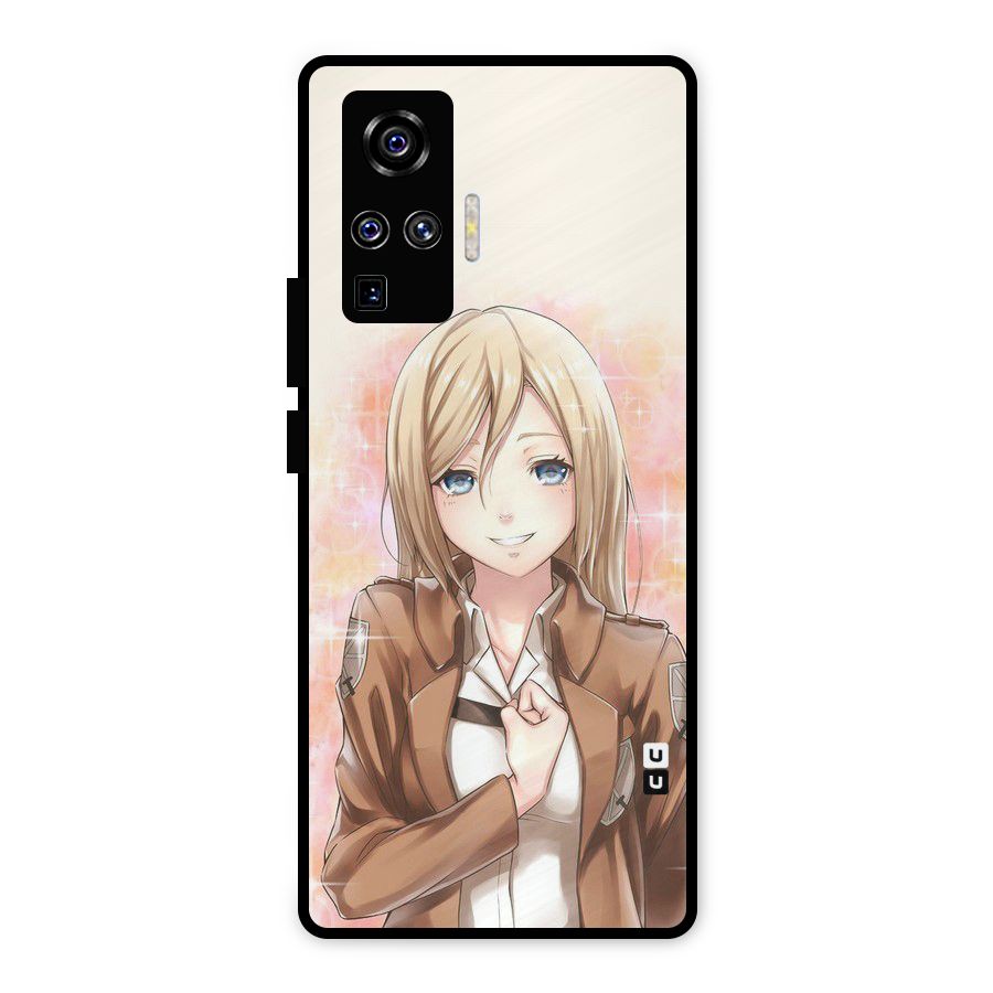 Cute Girl Art Metal Back Case for Vivo X50 Pro