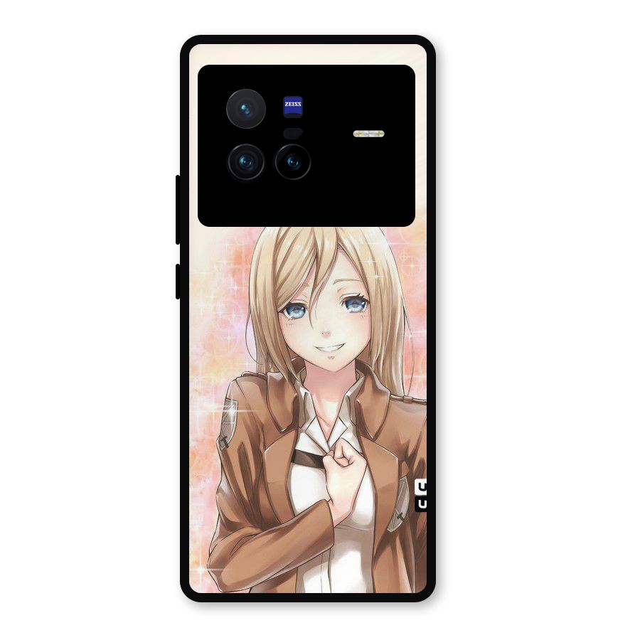 Cute Girl Art Metal Back Case for Vivo X80