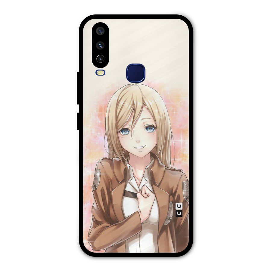 Cute Girl Art Metal Back Case for Vivo Y15