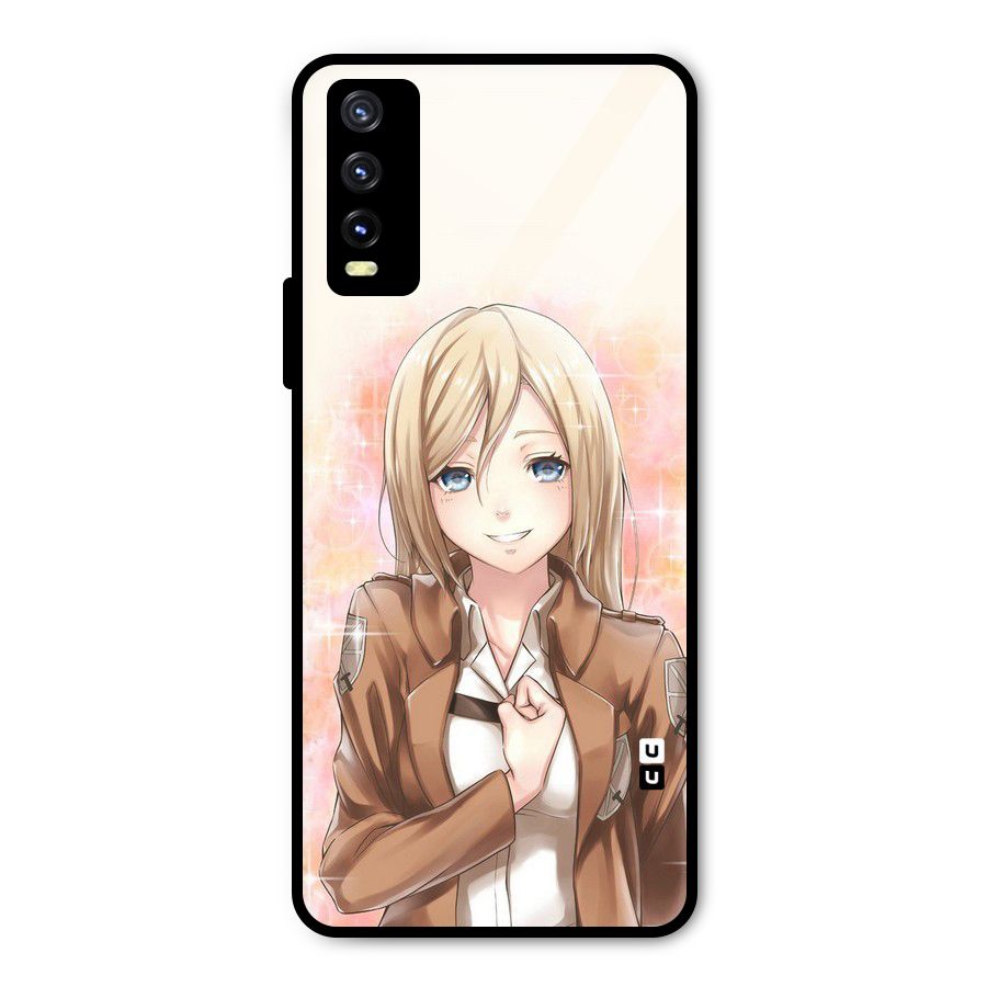 Cute Girl Art Metal Back Case for Vivo Y20