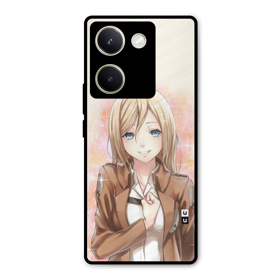 Cute Girl Art Metal Back Case for Vivo Y200 Pro