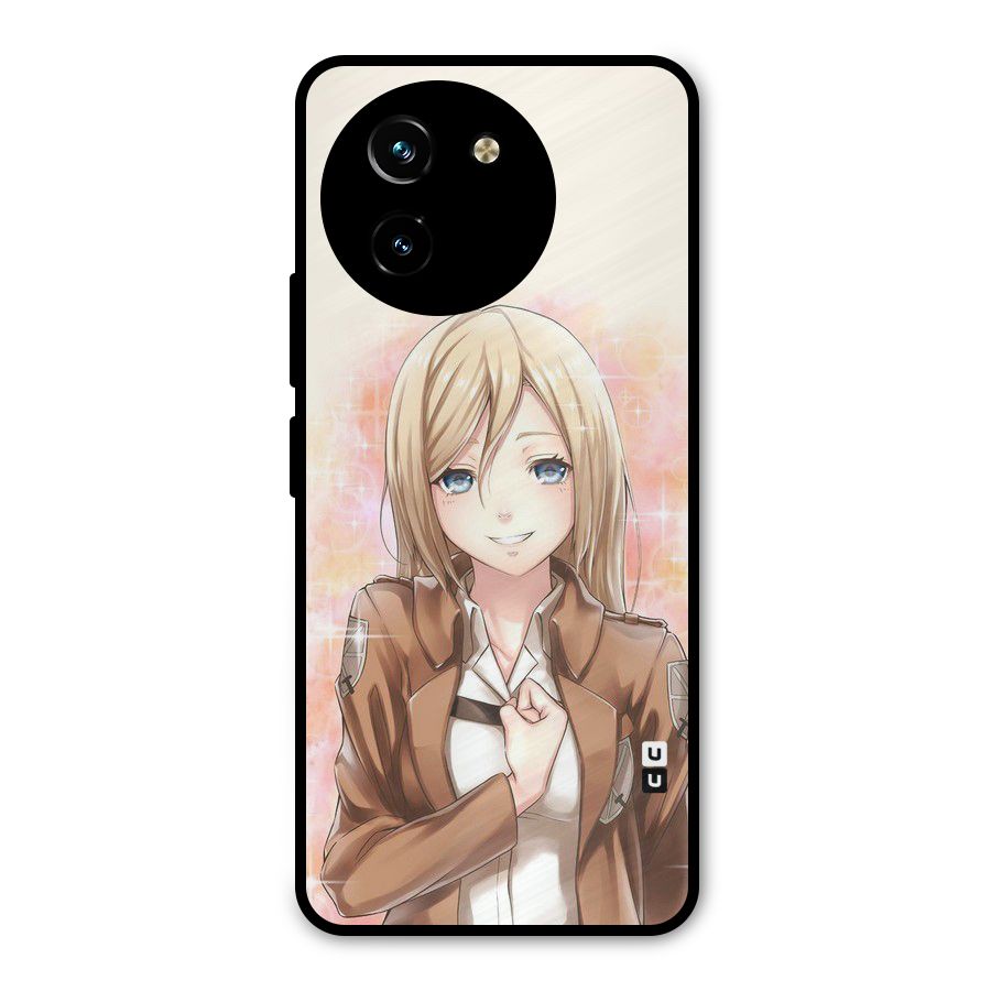 Cute Girl Art Metal Back Case for Vivo Y200i