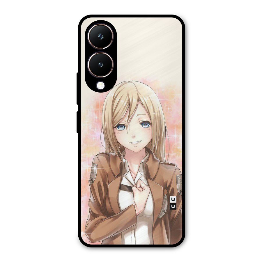 Cute Girl Art Metal Back Case for Vivo Y28