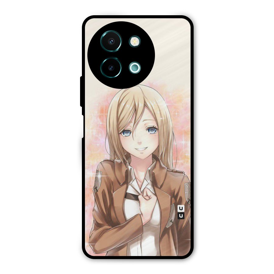 Cute Girl Art Metal Back Case for Vivo Y58