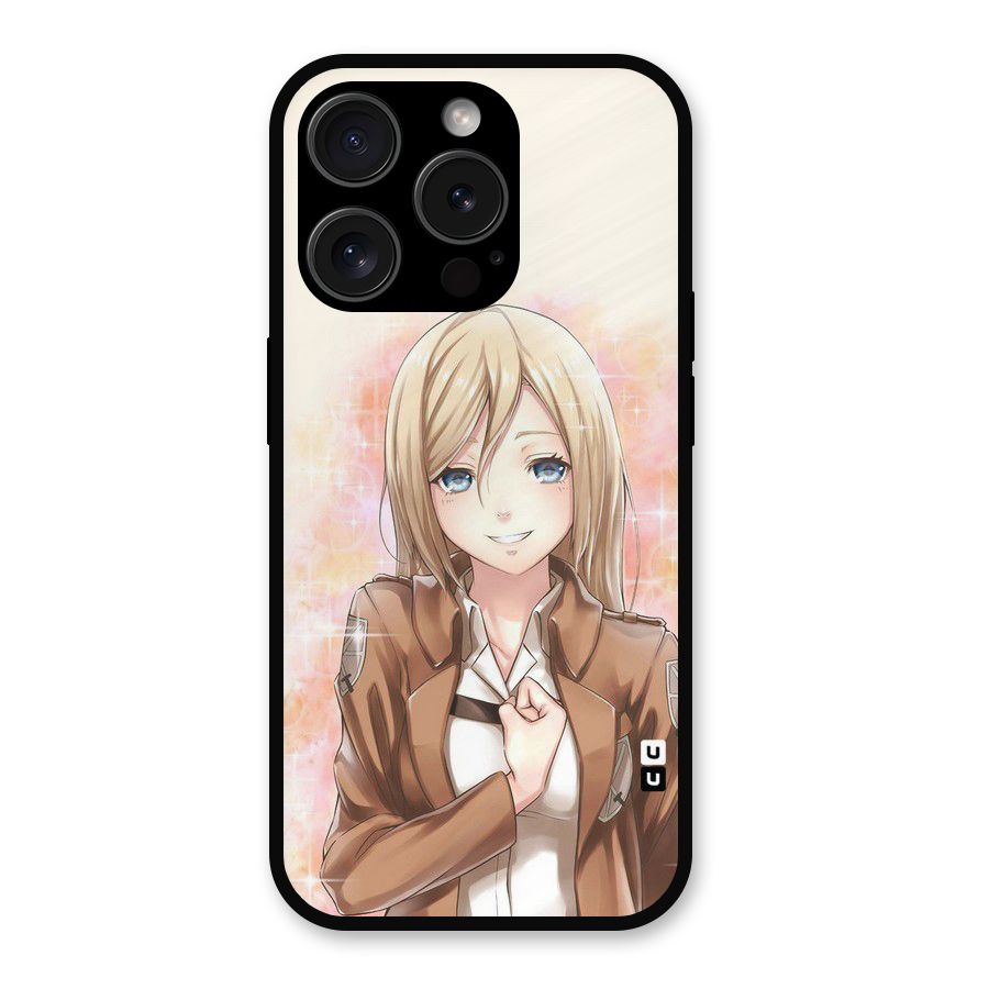 Cute Girl Art Metal Back Case for iPhone 15 Pro