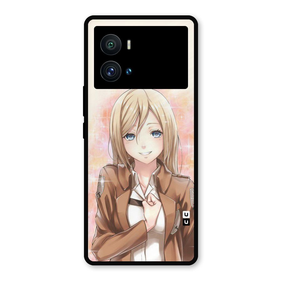 Cute Girl Art Metal Back Case for iQOO 9 Pro