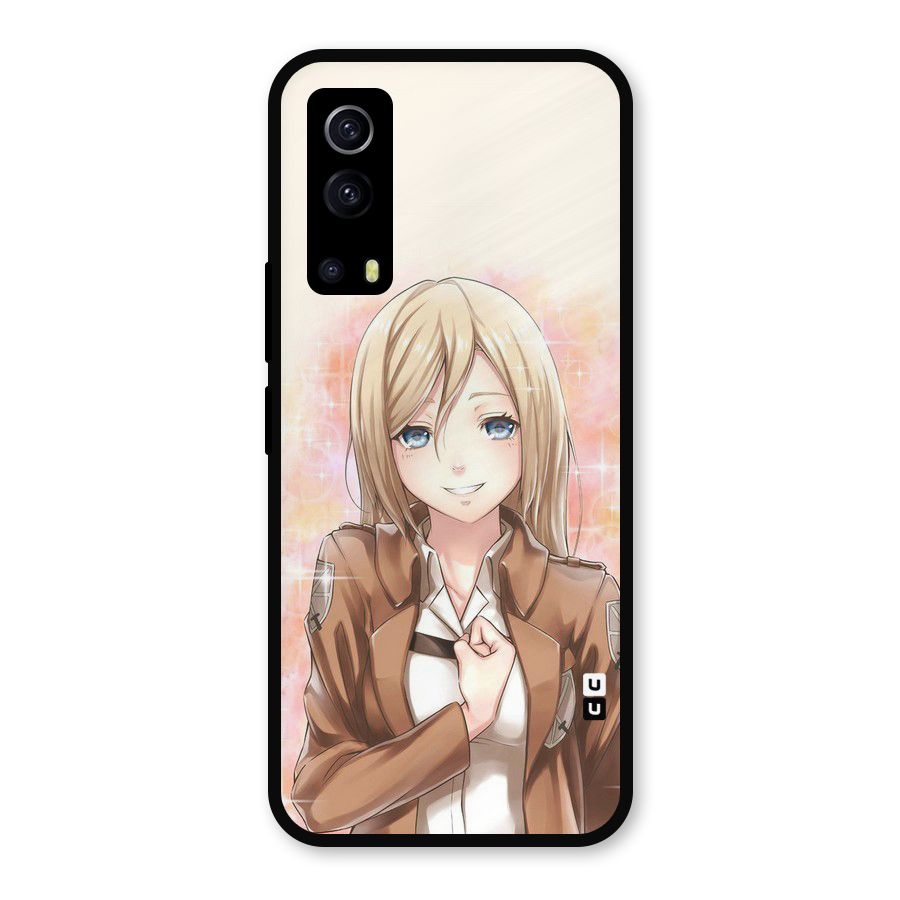 Cute Girl Art Metal Back Case for iQOO Z3