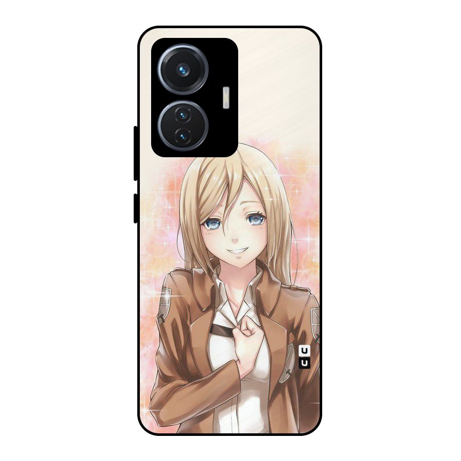 Cute Girl Art Metal Back Case for iQOO Z6 44W