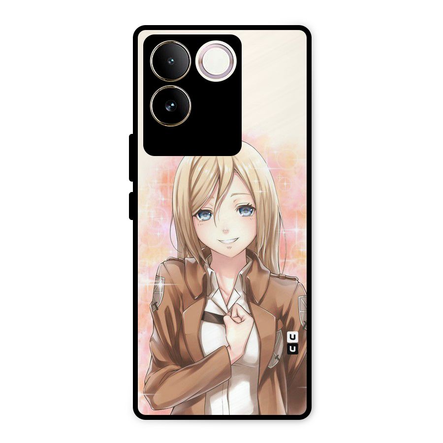 Cute Girl Art Metal Back Case for iQOO Z7 Pro