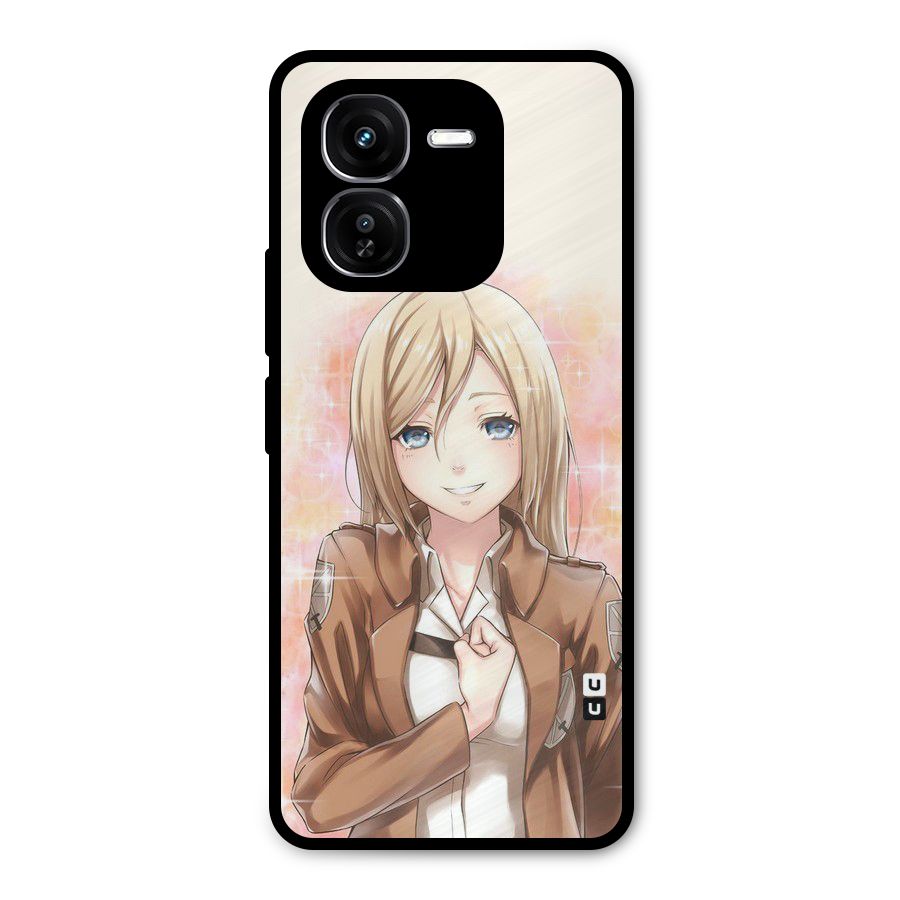 Cute Girl Art Metal Back Case for iQOO Z9x