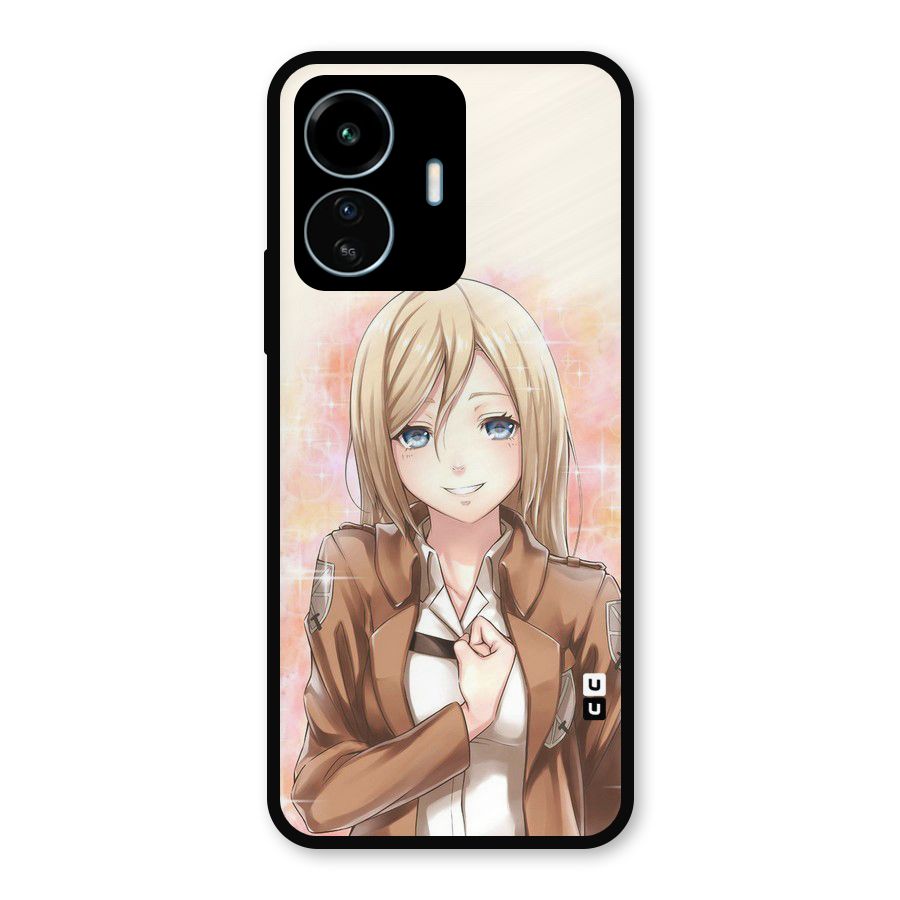Cute Girl Art Metal Back Case for vivo iQOO Z6 Lite 5G