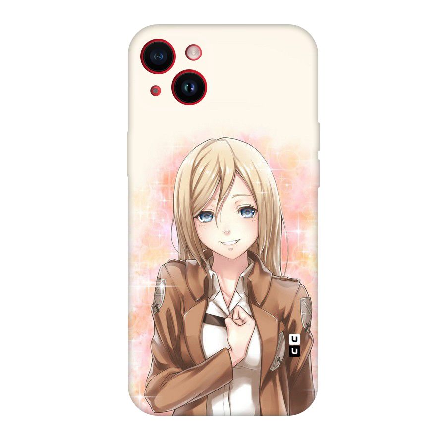 Cute Girl Art Original Polycarbonate Back Case for iPhone 14 Plus