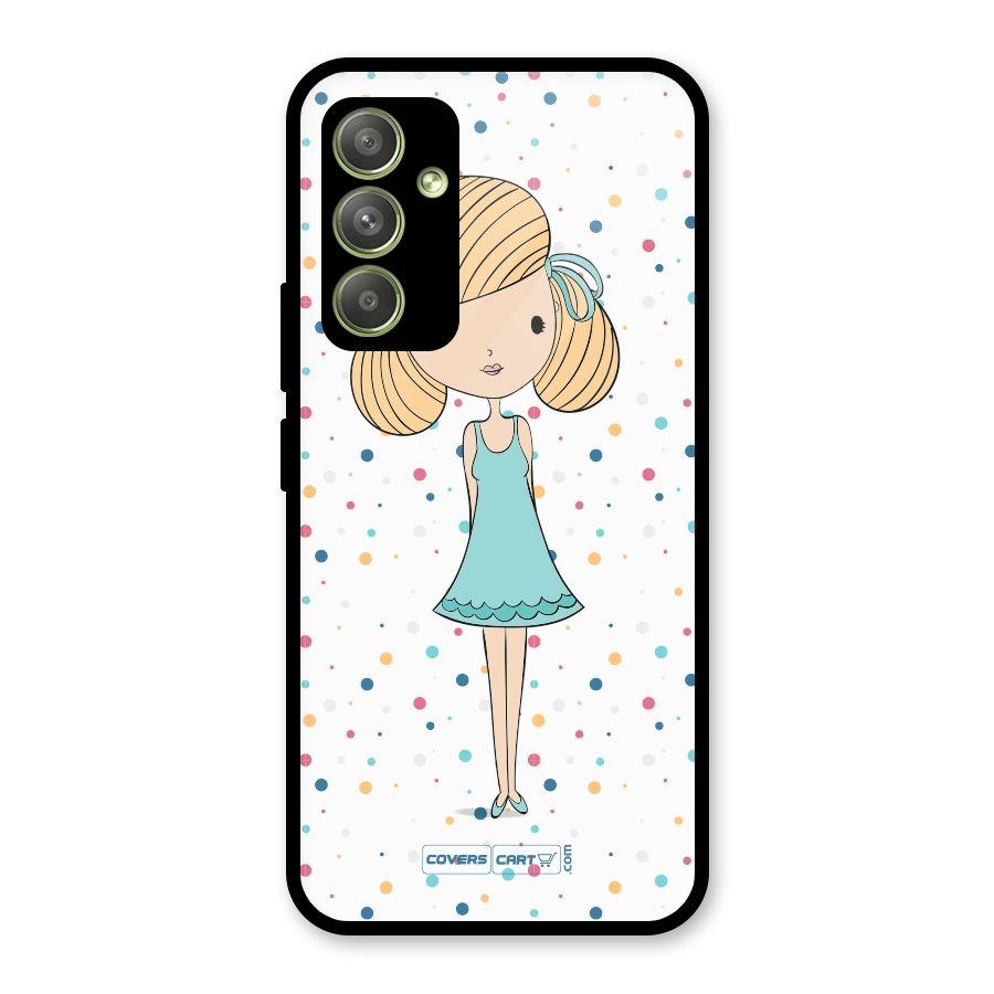 Cute Girl Glass Back Case for Galaxy A54